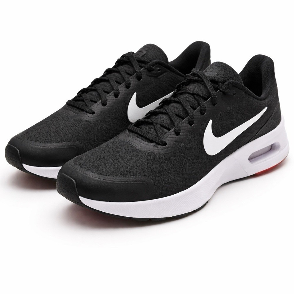 Nike Air Max Nuaxis Size 13 Mens Black White Athletic Running Shoes Lightweight